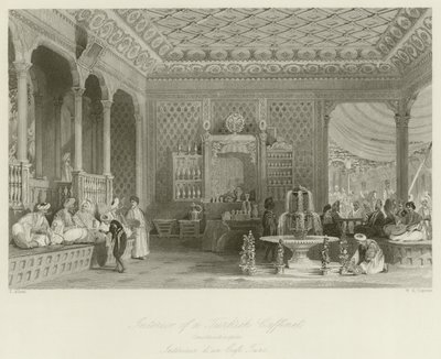 Interior of a Turkish Caffinet by Thomas Allom