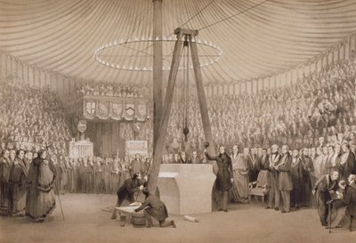 Prince Albert Laying the First Stone of the New Royal Exchange, London by Thomas Allom