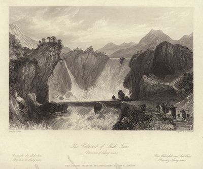 The Cataract of Shih Tan by Thomas Allom