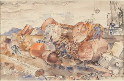 Removing Worn and Rusted Buoys, Floats and Sinkers for Repair in Britain by Thomas Barclay Hennell