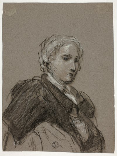 Bust of a Woman; Draped Figure, Three-Quarter Length by Thomas Barker
