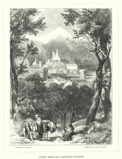 Turin, from the Capuchin Convent (engraving) by Thomas Brabazon Aylmer