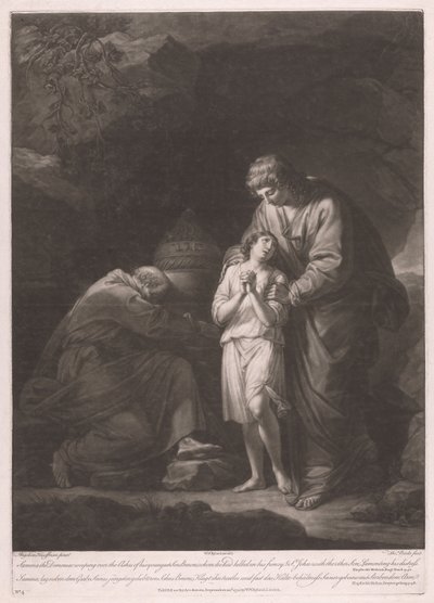 Samma the Demoniac Weeping over the Ashes of His Youngest Son Benoi by Thomas Burke