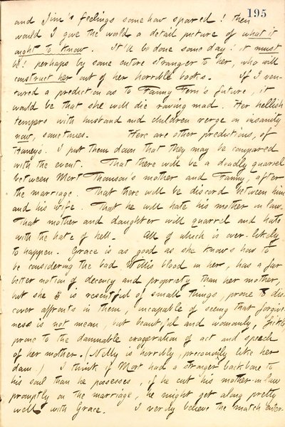 Describes a Talk with Jesse Haney about Fanny Fern and her Daughters. Transcription by Thomas Butler Gunn