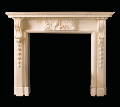 George II statuary chimneypiece, c.1755 by Thomas Carter