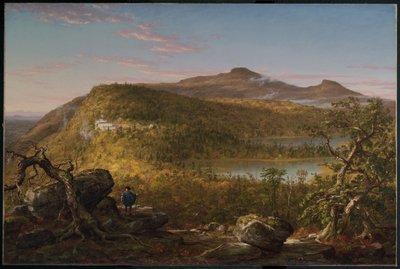 A View of the Two Lakes and Mountain House, Catskill Mountains, Morning by Thomas Cole