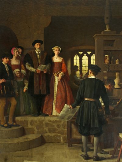 The Setting-up of the First Printing Press in Bristol by Thomas Cooper Gotch