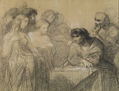 The love of gold (The thirst for gold) (study) by Thomas Couture