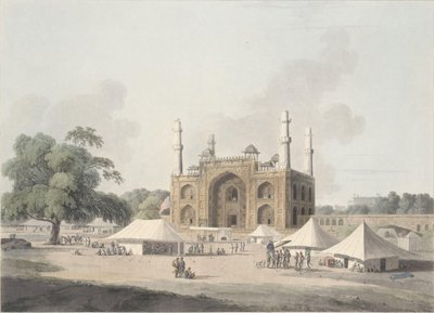 Gate of the Tomb of the Emperor Akbar at Secundra, Near Agra by Thomas Daniell