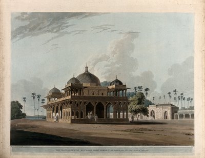 The Mausoleum of Mucdoom Shah Dowlut at Moneah by Thomas Daniell