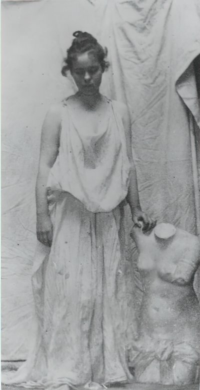 Weda Cook with Antique Cast, c. 1892 by Thomas Eakins