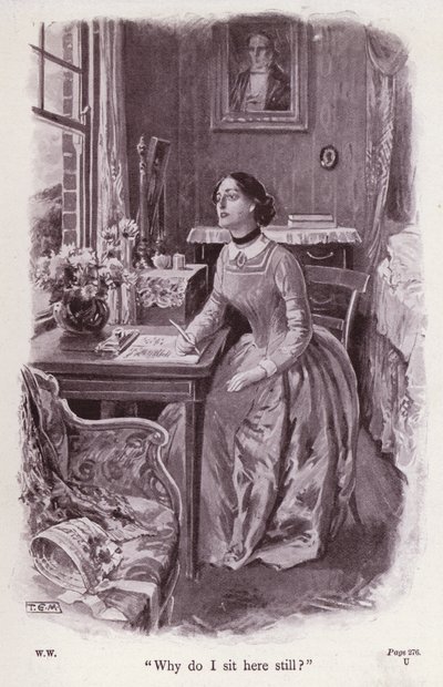 Illustration for The Woman In White by Wilkie Collins by Thomas Eyre Macklin