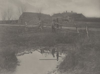 A Marsh Farm, 1886 by Thomas Frederick Goodall