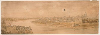 A Selection of Twenty of the Most Picturesque Views in Paris: A General View of Paris, taken from Chaillot by Thomas Girtin