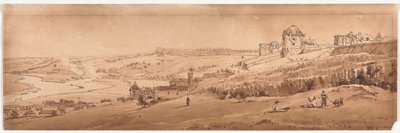 A Selection of Twenty of the Most Picturesque Views in Paris: View from Palace Terrace at St. Germain-en-Laye, the Aqueduct of Marli Seen in the Distance by Thomas Girtin