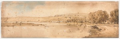 A Selection of Twenty of the Most Picturesque Views in Paris: View of Bell Vue and Pont de Sève taken from the Terrace near Pont de St. Cloud by Thomas Girtin