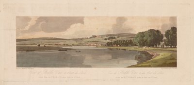 A Selection of Twenty of the Most Picturesque Views in Paris: View of Belle Vue & Pont de Sève taken from the Terrace near Pont de St. Cloud by Thomas Girtin