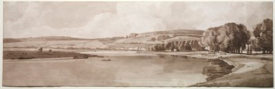 A Selection of Twenty of the Most Picturesque Views in Paris: View of Belle Vue & Pont de Sève by Thomas Girtin