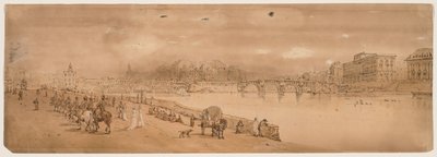 A Selection of Twenty of the Most Picturesque Views in Paris: View of Pont Neuf, and the Mint by Thomas Girtin