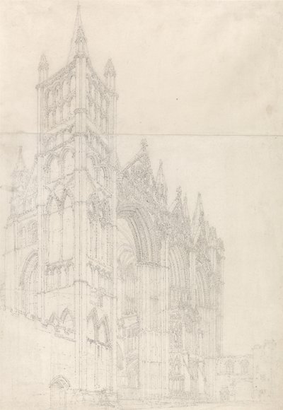 Peterborough Cathedral, Huntingdonshire, c.1794 by Thomas Girtin