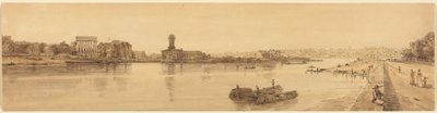 View of the Village of Chaillot from the Pont de la Concorde: Plate 17 by Thomas Girtin