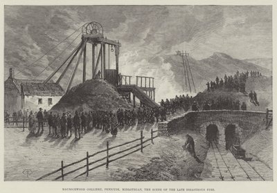 Mauricewood Colliery, Penicuik, Midlothian, the Scene of the late Disastrous Fire by Thomas Harrington Wilson
