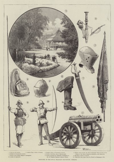 Sketches at the Royal Military Exhibition, Chelsea by Thomas Harrington Wilson