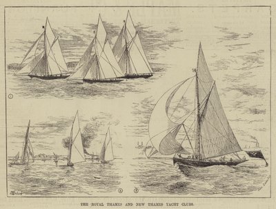 The Royal Thames and New Thames Yacht Clubs by Thomas Harrington Wilson