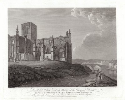 Priory Church at Haddington by Thomas Hearne
