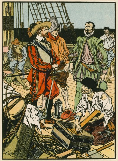 Captured Treasure. Sir Francis Drake by Thomas Heath Robinson