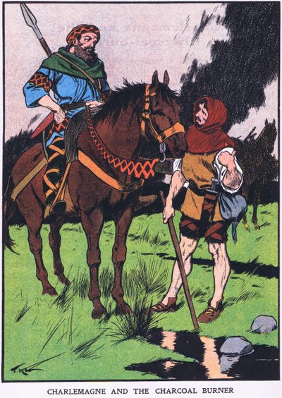 Charlemagne and the Charcoal Burner by Thomas Heath Robinson