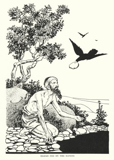 Elijah Fed by the Ravens by Thomas Heath Robinson