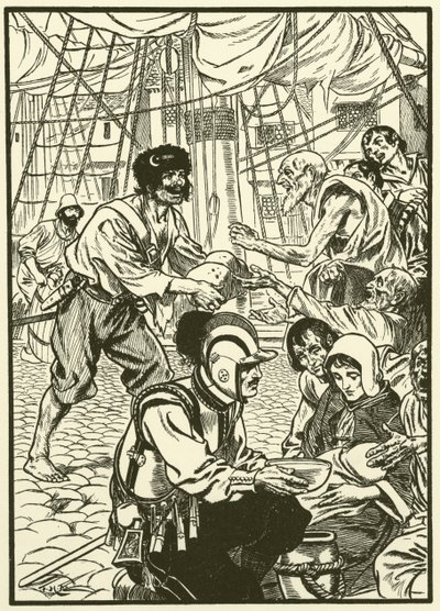 Feeding the Hungry Citizens by Thomas Heath Robinson