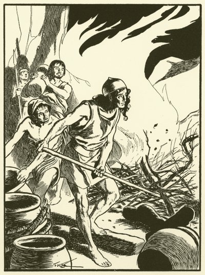 Heating the Rocks by Thomas Heath Robinson