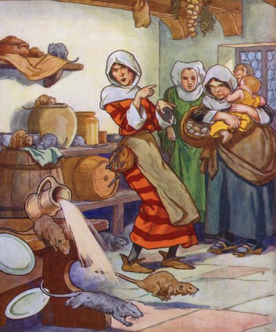 Illustration for The Pied Piper of Hamelin by Thomas Heath Robinson