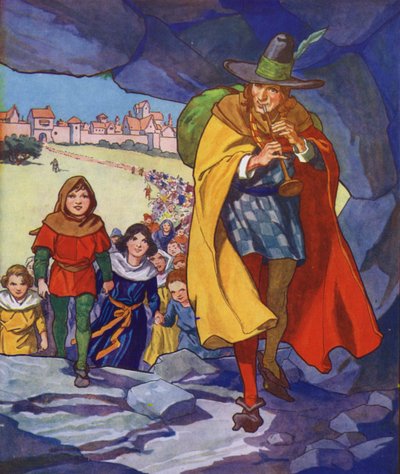 Illustration for The Pied Piper of Hamelin by Thomas Heath Robinson
