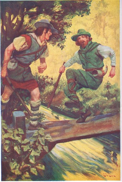 In an Unlucky Moment He Slipped Upon the Wooden Boards by Thomas Heath Robinson