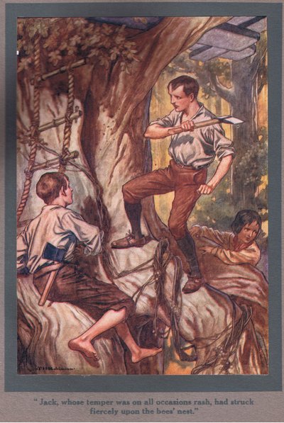 Jack, Whose Temper Was on All Occasions Rash, Had Struck Fiercely Upon the Bees Nest by Thomas Heath Robinson