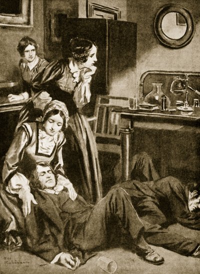 James Simpson and his assistants discover Chloroform, November 1847 by Thomas Heath Robinson