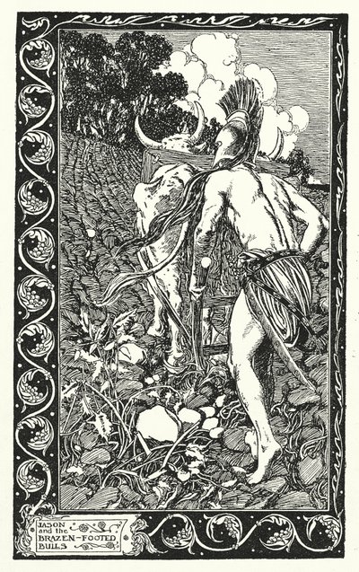 Jason and the Brazen-footed Bulls by Thomas Heath Robinson