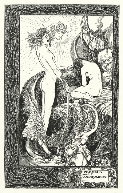 Perseus and Andromeda by Thomas Heath Robinson