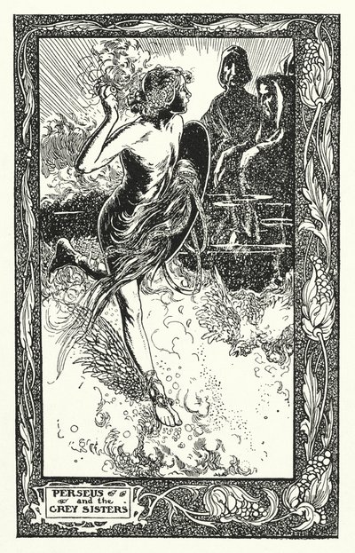 Perseus and the Grey Sisters by Thomas Heath Robinson