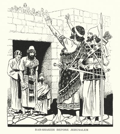 Rab-Shakeh before Jerusalem by Thomas Heath Robinson