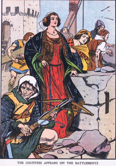 The Countess Appears on the Battlements by Thomas Heath Robinson