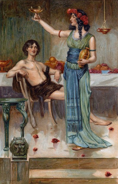 Theseus looked up into her fair face by Thomas Heath Robinson