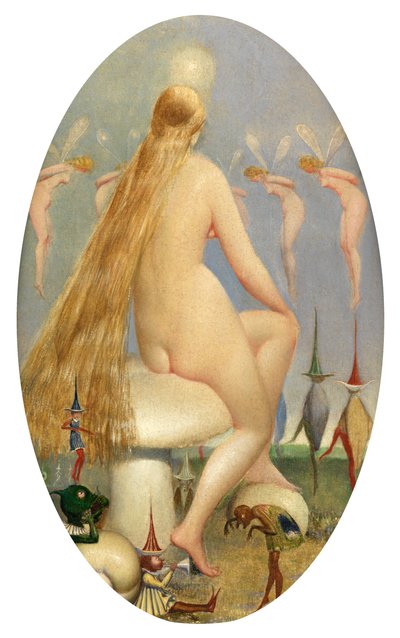 Fairy Seated on a Mushroom by Thomas Heatherley