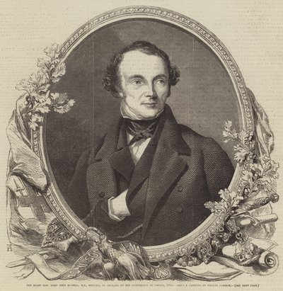 The Right Honourable Lord John Russell, MP, Minister of England at the Conference of Vienna, 1855 by Thomas Heathfield Carrick