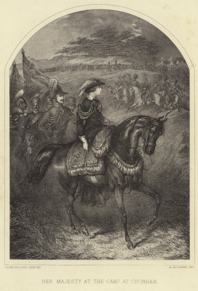 Her Majesty Queen Victoria at the Camp at Chobham by Thomas Henry Nicholson