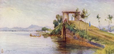 Hangchow, a Bridge on the Causeway, West Lake by Thomas Hodgson Liddell