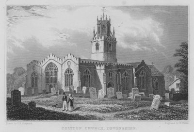 Colyton Church, Devonshire by Thomas Hosmer (after) Shepherd